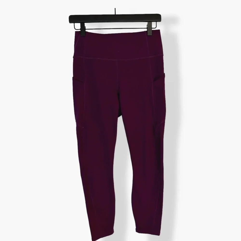 Fabletics PureLuxe Burgundy Cropped Legging